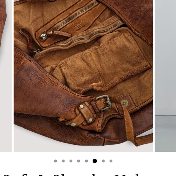 Lusher.co Cognac slouchy hobo bag NEW - Picture 8 of 11